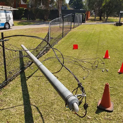 Fallen Power pole Repair